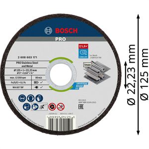 Produktbild für Trennscheibe Bosch PRO Stainless Steel and Metal