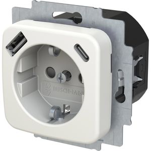 Produktbild für Steckdose Busch-Jaeger Reflex SI, 20 EUCB2USBAC-214, Unterputz