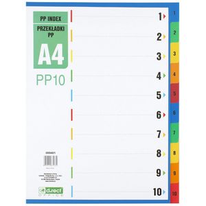 Produktbild für Register D.RECT 009401, A4, 1-10