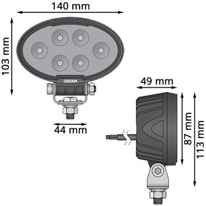 Produktbild für Zusatzscheinwerfer OSRAM LEDriving WL VX150-WD, 12V / 24V, LED