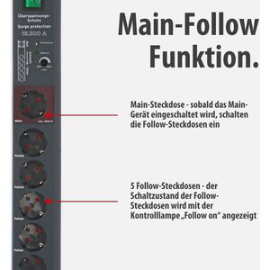 Produktbild für Steckdosenleiste Brennenstuhl Secure-Tec, 3m Kabel