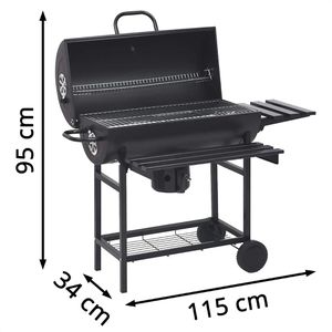 Produktbild für Holzkohlegrill vidaXL 313636, Grillwagen mit Rädern