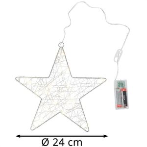 Produktbild für Weihnachtsstern Ideen-mit-Herz 013542-03, Drahtstern, silber