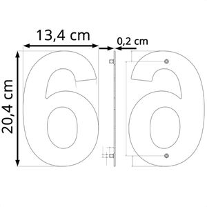 Produktbild für Hausnummer Metzler Arial, anthrazit aus Edelstahl