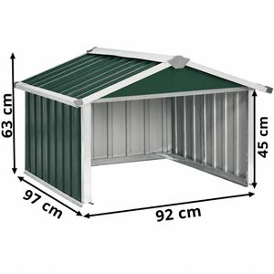 Produktbild für Mähroboter-Garage vidaXL 150907, grün, aus Metall
