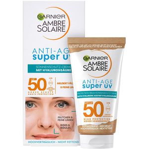 Garnier Sonnencreme Ambre Solaire Anti-Age, Super UV Sonnenschutz-Creme, LSF 50, 50ml