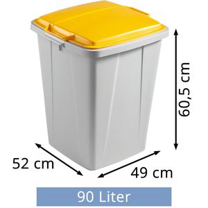 Produktbild für Mülleimer Durable Durabin VEH2012030, grau/gelb