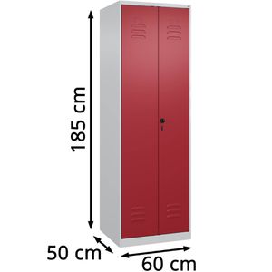 Produktbild für Spind CP-Möbel 80002-20 Classic PLUS, Doppelspind, rot