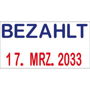 Produktbild für Datumstempel Trodat Printy 4850/L2, rot/blau, selbstfärbend