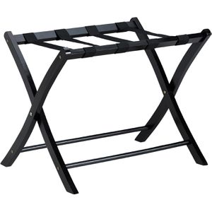 Produktbild für Kofferständer Relaxdays 10024306, schwarz, aus Holz