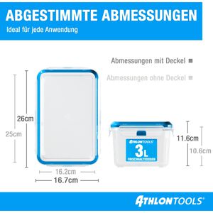 Produktbild für Frischhaltedose ATHLON-TOOLS C4130, aus Kunststoff