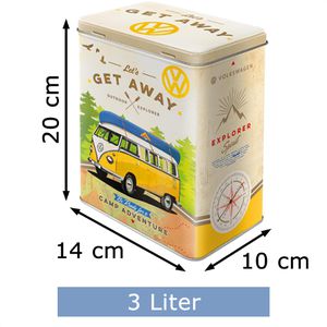 Produktbild für Vorratsdose Nostalgic-Art VW Bulli Lets Get Away L