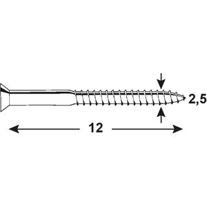 Produktbild für Holzschrauben Connex KY3012512, verzinkt