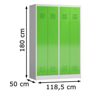 Produktbild für Spind ClassiX X-510445, Doppelspind, grün