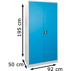 Produktbild für Werkzeugschrank ADB 40751, aus Metall, grau / lichtblau