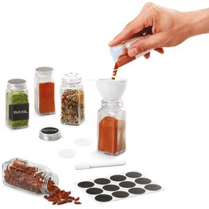 Produktbild für Gewürzgläser Metaltex aus Glas, mit Edelstahldeckel