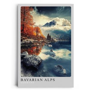 Wandbild Sinus-Art Bayerische Alpen, 80 x 120 cm