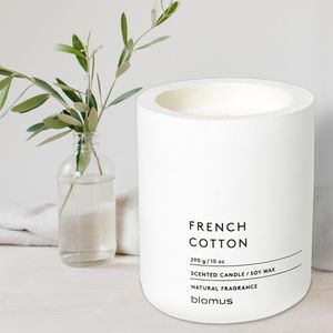 Cotton, – Fraga, Blomus 290g Böttcher Duftkerzen White, French x 11 AG 9 cm, Beton, L, 65654, Lily