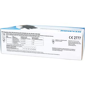 Produktbild für Einmalhandschuhe HYGISUN Intco Nitril, schwarz, 100 Stück