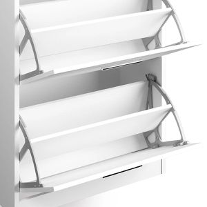 Produktbild für Schuhschrank Vicco Gizmo, weiß / weiß hochglanz