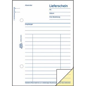 Produktbild für Lieferscheinbuch Zweckform 1722, A6