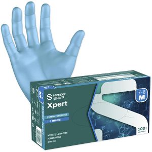 Einmalhandschuhe Feldtmann Semperguard XPERT, blau, 100 Stk