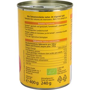 Produktbild für Gemüsekonserve Alnatura Tomatenstücke natur, im Saft, BIO