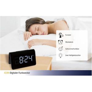 Produktbild für Wecker TFA Icon 60.2543.02 schwarz, digital