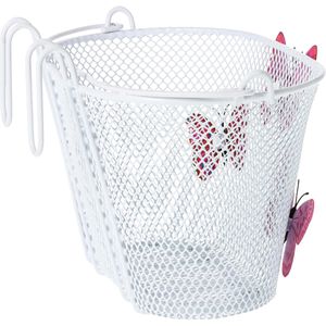 Produktbild für Fahrradkorb Basil Jasmin Kinderkorb, weiß, aus Metall, 10 l