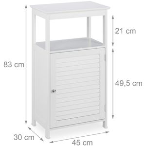 Produktbild für Badschrank Relaxdays 10032189, mit 4 Füßen, weiß