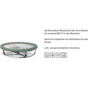 Produktbild für Mikrowellengeschirr Mepal Bento Bowl, Nordic sage, aus Glas