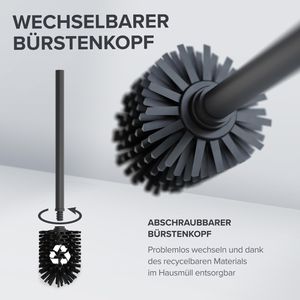 Produktbild für WC-Bürste ovimar Toilettenbürste Finnkona, schwarz