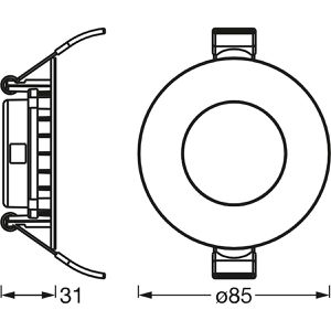 Produktbild für LED-Einbaustrahler OSRAM Orbis, warm-kaltweiß