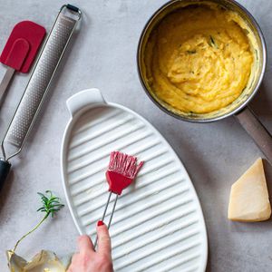 Produktbild für Backpinsel Westmark Bratpinsel Silicone, rot / silber