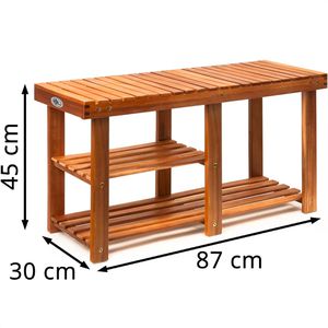 Produktbild für Schuhbank CASARIA 105377, braun, aus Holz