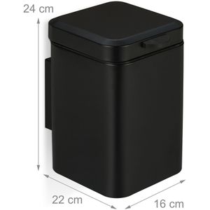 Produktbild für Mülleimer Relaxdays 10038564, schwarz
