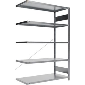Anbauregal META-Regalbau 9900013285, 5 Metallböden
