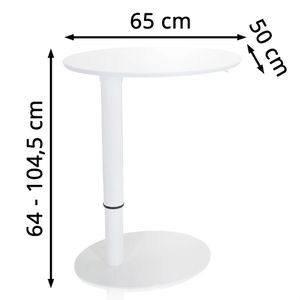 Produktbild für Beistelltisch hJh-OFFICE Stand III 830055, weiß, Holz / Metall