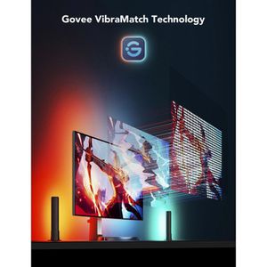Produktbild für Tischlampe Govee RGBIC TV Light Bar, schwarz, LED, RGBW