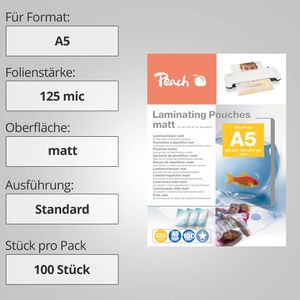Produktbild für Laminierfolien Peach S-PP525-30, DIN A5