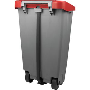 Produktbild für Mülleimer Helit H2405525 the step chief, grau/rot