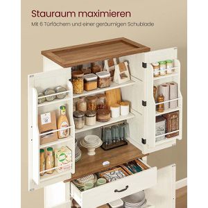 Produktbild für Küchenschrank Vasagle BBK364W02, weiß, (BxH) 80 x 179 cm