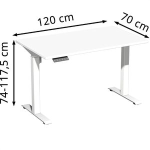 Produktbild für Schreibtisch Geramöbel Elevate Home, weiß / weiß
