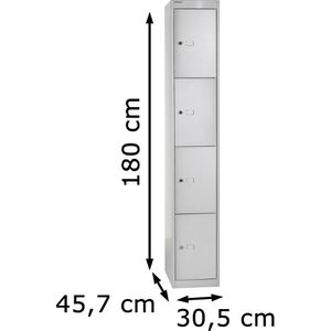 Produktbild für Schließfachschrank Bisley CLK 184, lichtgrau