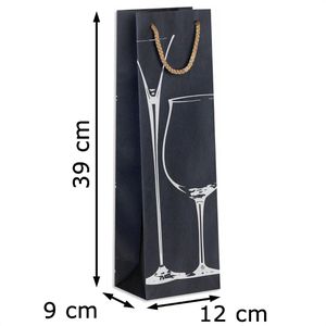 Produktbild für Geschenktüte Zöwie 33043 Glass of Wine