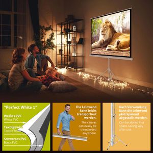 Produktbild für Beamer-Leinwand ESMART Economy EXS Stativ