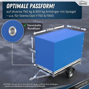 Produktbild für Anhänger-Plane Tarpofix HP3, wasserdichte Hochplane
