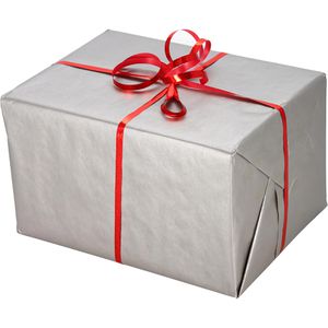 Produktbild für Geschenkband Präsent Holly Holographic, rot