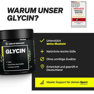 Produktbild für Aminosäuren natural-elements L-Glycin, Getränkepulver