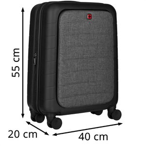 Produktbild für Koffer Wenger Syntry Carry-On, erweiterbar, schwarz / grau